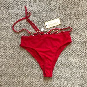NWT Mallorca High Waist Ring Swim Bottoms